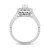 Thumbnail Image 3 of Enchanted Disney Majestic Princess 1 CT. T.W. Diamond Floral Frame Engagement Ring in 14K White Gold