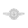 Thumbnail Image 4 of Enchanted Disney Majestic Princess 1 CT. T.W. Diamond Floral Frame Engagement Ring in 14K White Gold