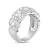 Thumbnail Image 1 of 3 CT. T.W. Certified Oval Lab-Created Diamond Frame Five Stone Ring in 14K White Gold (F/VS2)