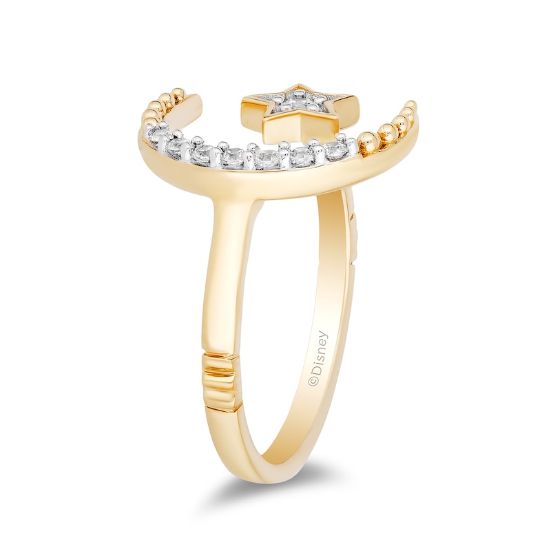 Main Image 2 of Enchanted Disney Jasmine 1/8 CT. T.W. Diamond Star and Moon Ring in 10K Gold