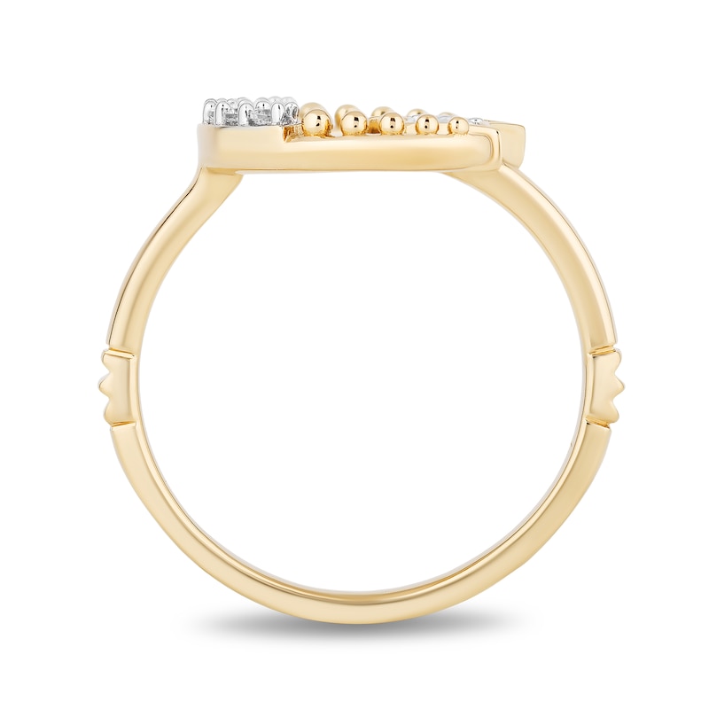 Main Image 3 of Enchanted Disney Jasmine 1/8 CT. T.W. Diamond Star and Moon Ring in 10K Gold