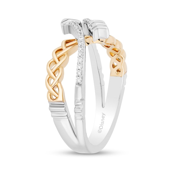 Collector's Edition Enchanted Disney Brave 10th Anniversary 1/10 CT. T.w. Diamond Celtic Knot Ring in Sterling Silver