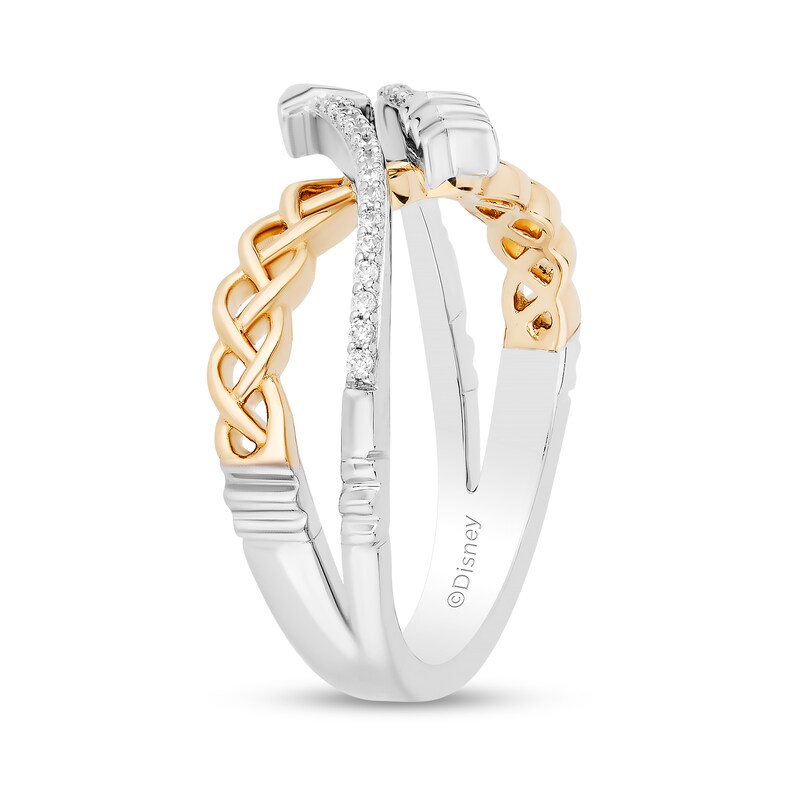 Main Image 2 of Collector's Edition Enchanted Disney Brave 10th Anniversary 1/10 CT. T.W. Diamond Celtic Knot Ring in Sterling Silver
