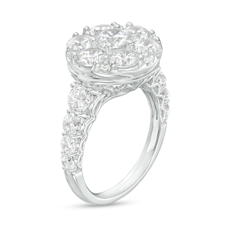 Main Image 2 of 4 CT. T.W. Certified Lab-Grown Multi-Diamond Engagement Ring in 14K White Gold (F/VS2)