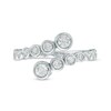 Thumbnail Image 4 of Marilyn Monroe™ Collection 1/2 CT. T.W. Journey Diamond Bypass Ring in 10K White Gold
