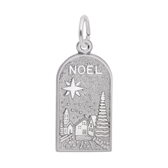 Rembrandt CharmsÂ® "Noel" Town Holiday Disc in Sterling Silver