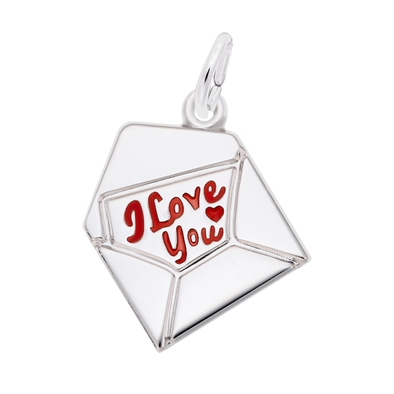 Rembrandt CharmsÂ® Enamel "I Love You" Letter in Sterling Silver