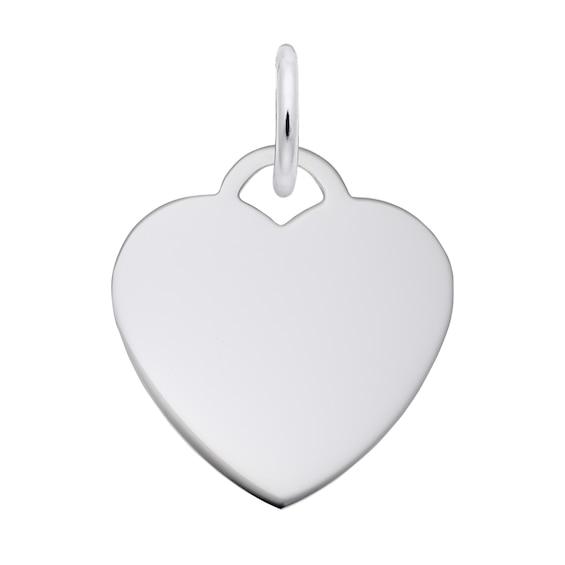 Rembrandt CharmsÂ® Polished Heart Tag in Sterling Silver