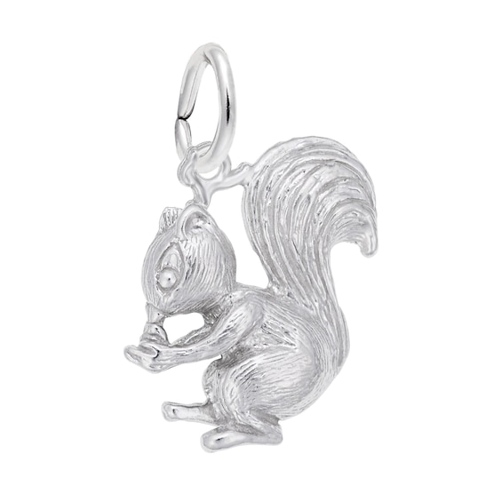 Rembrandt CharmsÂ® Textured Squirrel in Sterling Silver