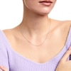 Thumbnail Image 2 of 1.0mm Singapore Chain Necklace in Solid 14K White Gold - 18"