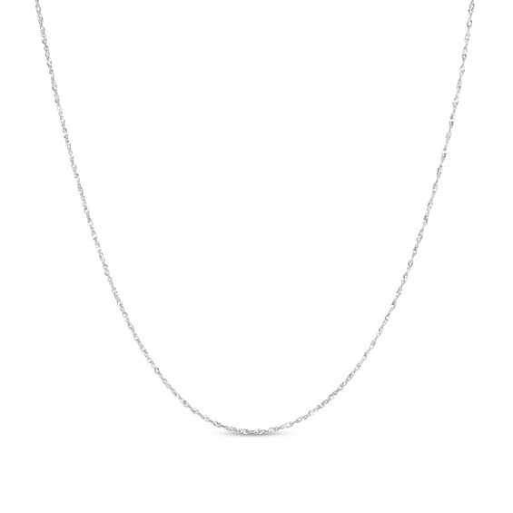 1.0mm Singapore Chain Necklace in Solid 14K Gold