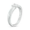 Thumbnail Image 2 of 1/2 CT. Certified Square-Cut Lab-Grown Diamond Solitaire Wedding Band in 14K White Gold (F/VS2)