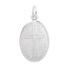 Thumbnail Image 0 of Rembrandt Charms® Textured Oval Cross Tag in Sterling Silver