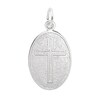 Thumbnail Image 0 of Rembrandt Charms® Textured Oval Cross Tag in Sterling Silver