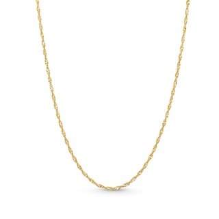 Main Image 1 of 1.25mm Singapore Chain Necklace in Solid 14K Gold - 18"