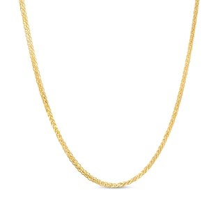 Main Image 1 of 0.85mm Wheat Chain Necklace in Solid 14K Gold - 18"
