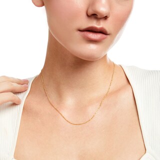 Main Image 2 of 0.85mm Wheat Chain Necklace in Solid 14K Gold - 18"