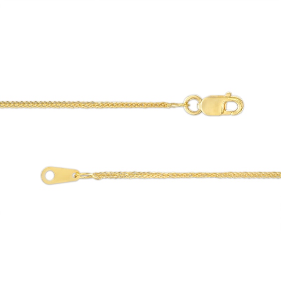 0.85mm Wheat Chain Necklace in Solid 14K Gold - 18"