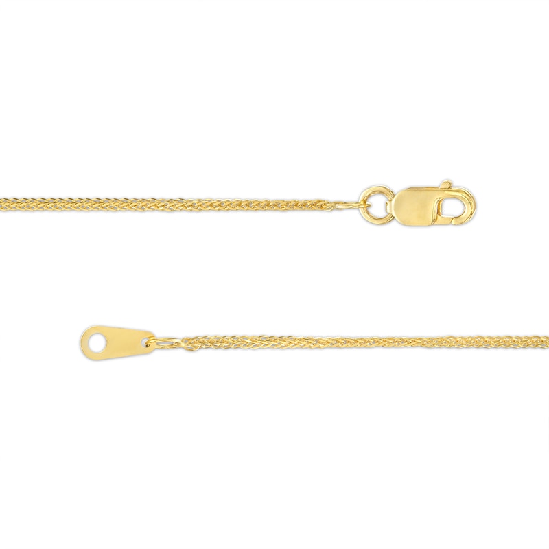 0.85mm Wheat Chain Necklace in Solid 14K Gold - 18"