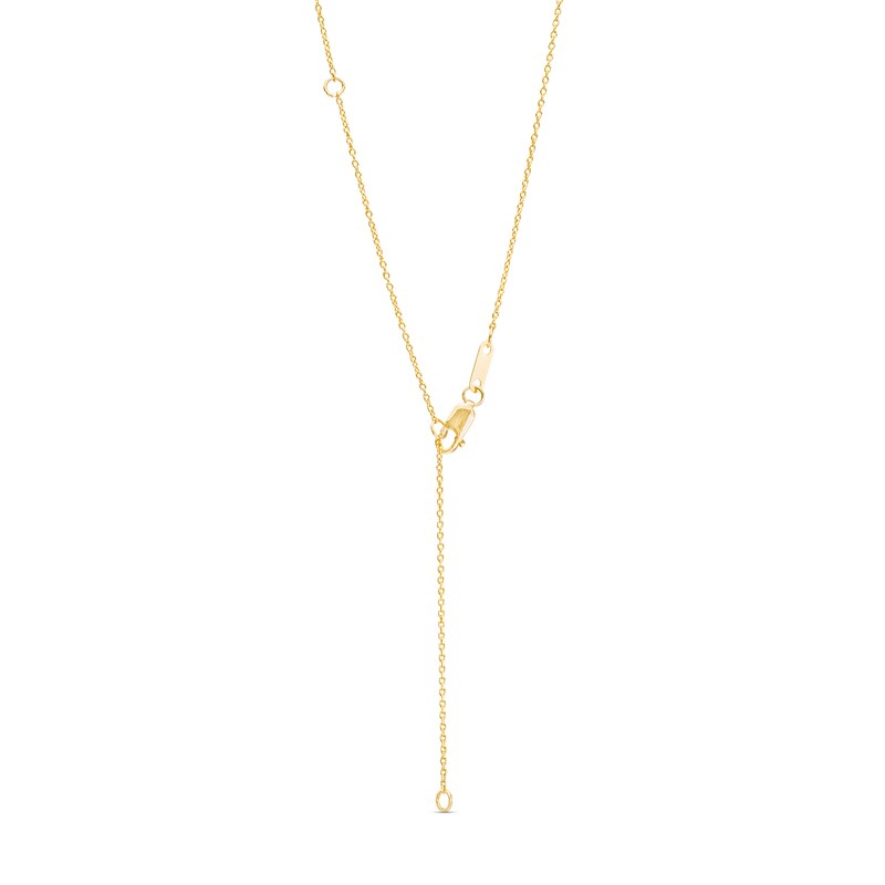 Main Image 2 of Emerald and Diamond Accent Frame Pendant in 10K Gold