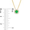 Thumbnail Image 3 of Emerald and Diamond Accent Frame Pendant in 10K Gold