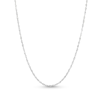 Main Image 1 of 1.25mm Singapore Chain Necklace in Solid 14K White Gold - 18"