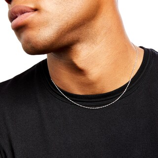 Main Image 3 of 1.25mm Singapore Chain Necklace in Solid 14K White Gold - 20"