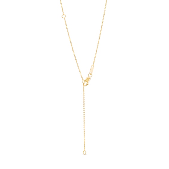 Blue Sapphire and Diamond Accent Frame Pendant in 10K Gold