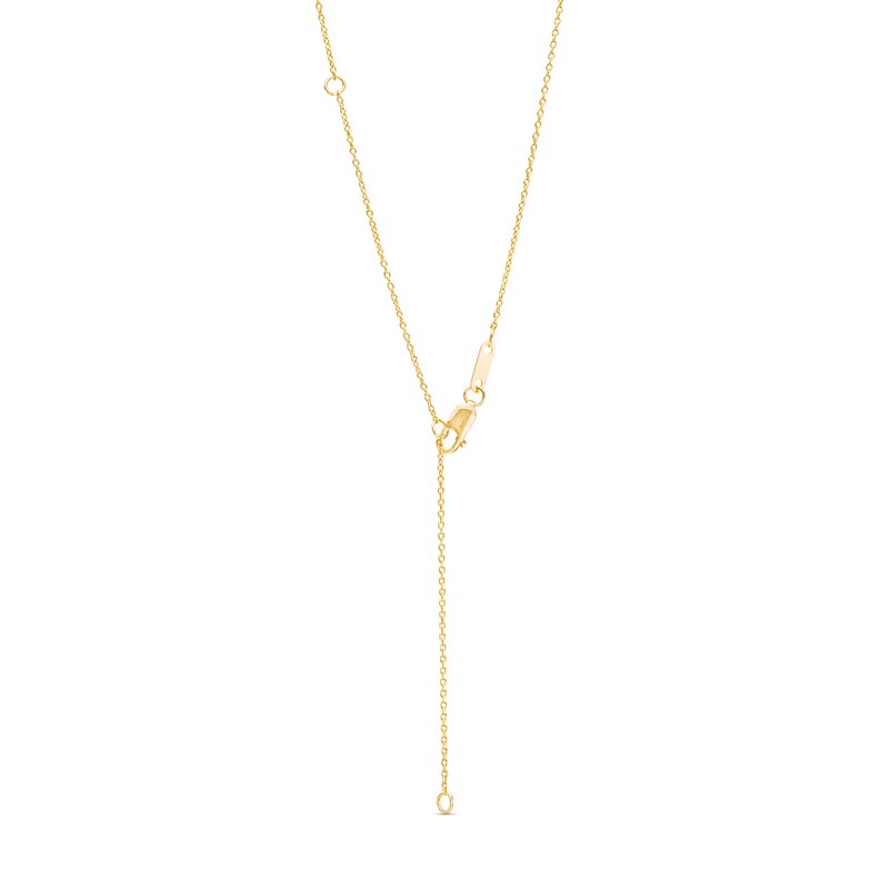 Main Image 2 of Blue Sapphire and Diamond Accent Frame Pendant in 10K Gold