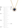Thumbnail Image 3 of Blue Sapphire and Diamond Accent Frame Pendant in 10K Gold