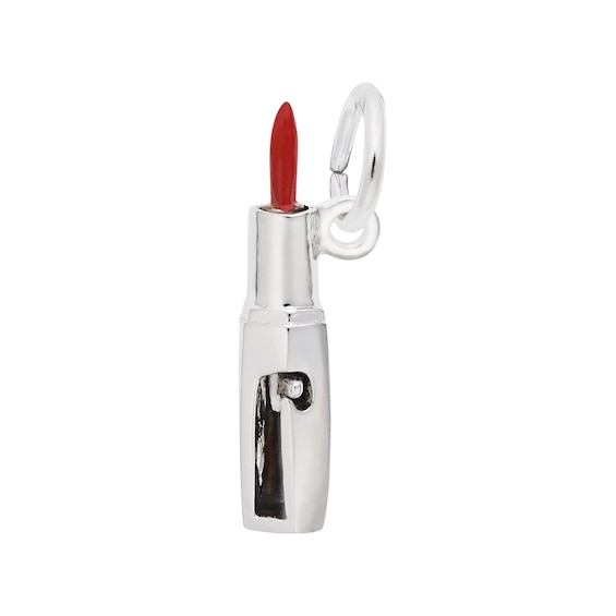 Rembrandt Charms® Red Enamel Lipstick in Sterling Silver