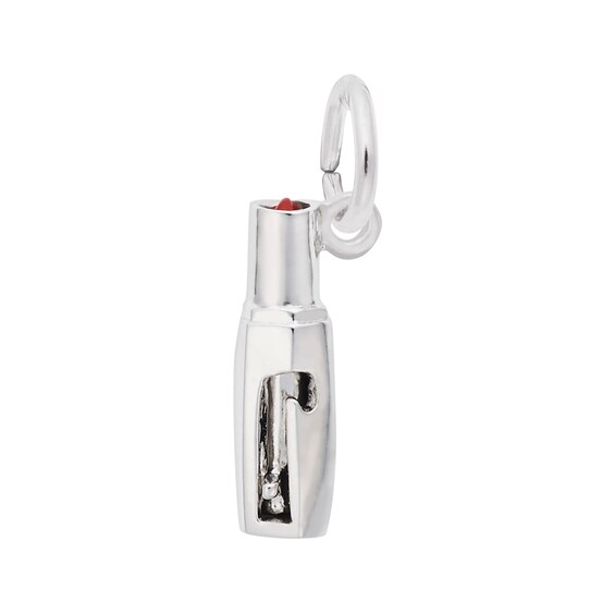 Rembrandt CharmsÂ® Red Enamel Lipstick in Sterling Silver