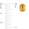 Thumbnail Image 4 of Emerald-Cut Citrine Outline Frame Stud Earrings in 14K Gold