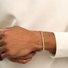 Thumbnail Image 2 of 1-1/2 CT. T.W. Black Diamond Double Row Spiked Line Bracelet in 10K Gold – 8.5"