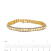 Thumbnail Image 4 of 1-1/2 CT. T.W. Black Diamond Double Row Spiked Line Bracelet in 10K Gold – 8.5"