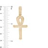Thumbnail Image 2 of Men's 1/2 CT. T.W. Diamond Ankh Necklace Charm in 10K Gold