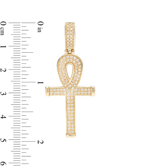 1/2 CT. T.w. Diamond Ankh Necklace Charm in 10K Gold