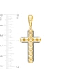 Thumbnail Image 2 of 1/4 CT. T.W. Black Diamond Spiked Cross Necklace Charm in 10K Gold