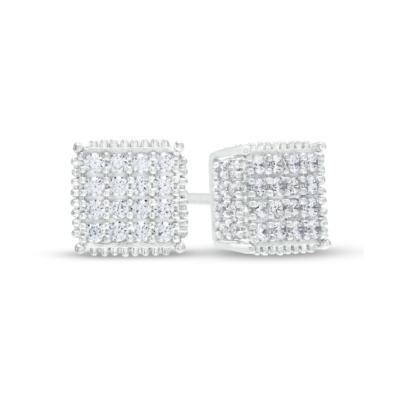 Men's 1 CT. T.W. Multi-Diamond Stud Earrings in 10K Gold