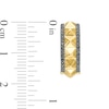 Thumbnail Image 3 of 1/3 CT. T.W. Black Diamond Spiked Double Row Huggie Hoop Earrings in 10K Gold