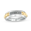 Thumbnail Image 1 of 1/4 CT. T.W. Black Diamond Spiked Five Stone Ring in 10K Two-Tone Gold