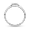 Thumbnail Image 5 of Enchanted Disney Majestic Princess 1 CT. T.W. Diamond Crown Contour Bridal Set in 14K White Gold