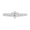 Thumbnail Image 6 of Enchanted Disney Majestic Princess 1 CT. T.W. Diamond Crown Contour Bridal Set in 14K White Gold