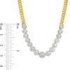 Thumbnail Image 2 of 1 CT. T.W. Multi-Diamond Curb Chain Necklace in 10K Gold - 16"