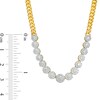 Thumbnail Image 3 of 1 CT. T.W. Multi-Diamond Curb Chain Necklace in 10K Gold - 16"