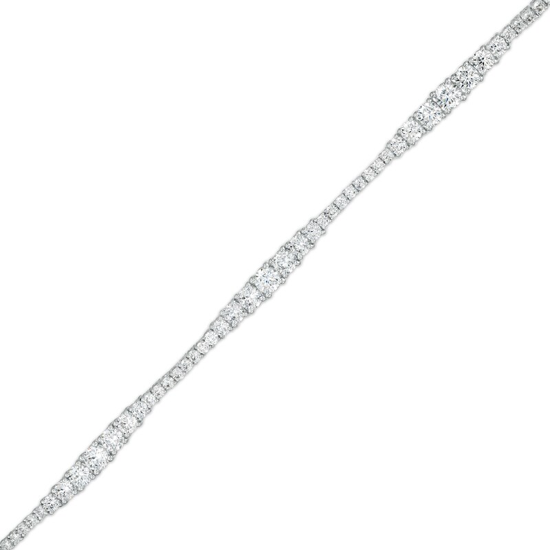 Main Image 1 of 5 CT. T.W. Journey Certified Lab-Created Diamond Tennis Bracelet in 14K White Gold (F/SI2) - 7.25&quot;