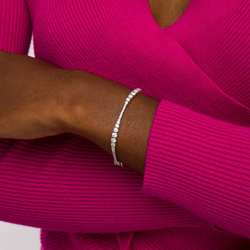 Main Image 2 of 5 CT. T.W. Journey Certified Lab-Created Diamond Tennis Bracelet in 14K White Gold (F/SI2) - 7.25&quot;