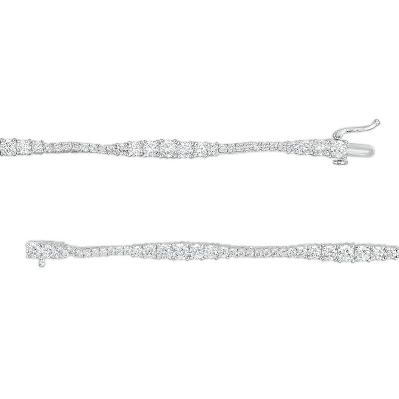 Main Image 3 of 5 CT. T.W. Journey Certified Lab-Created Diamond Tennis Bracelet in 14K White Gold (F/SI2) - 7.25&quot;