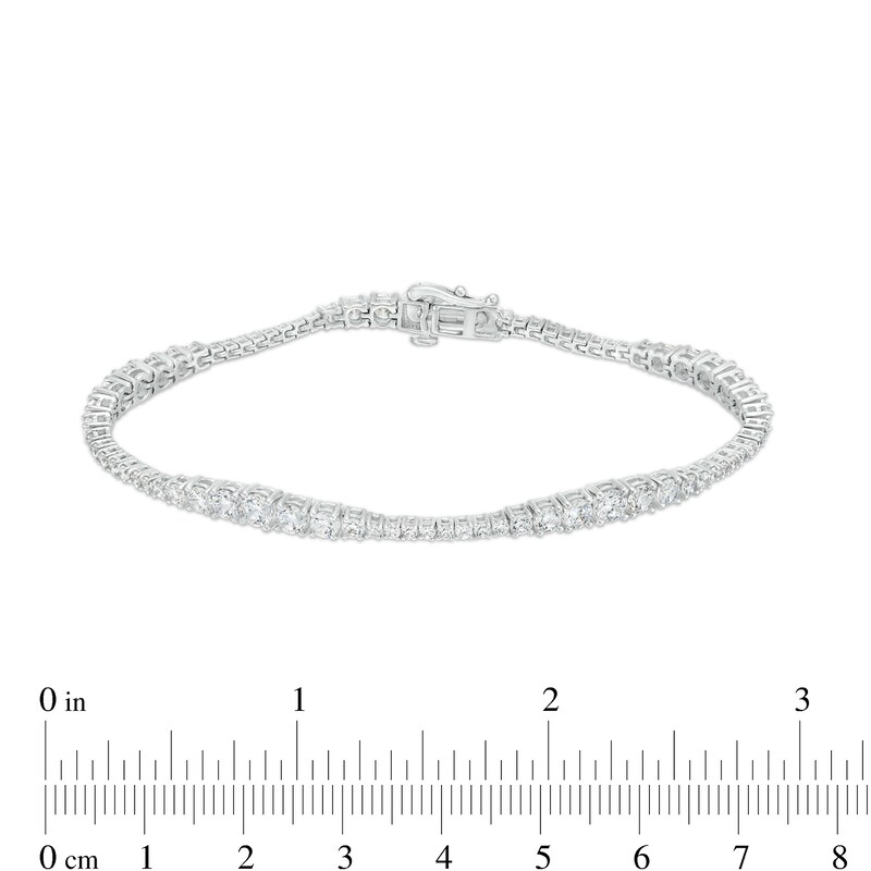 Main Image 4 of 5 CT. T.W. Journey Certified Lab-Created Diamond Tennis Bracelet in 14K White Gold (F/SI2) - 7.25&quot;