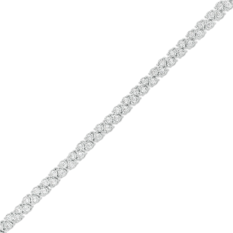 Main Image 1 of 2 CT. T.W. Diamond Zig-Zag Tennis Bracelet in 10K White Gold - 7.25"
